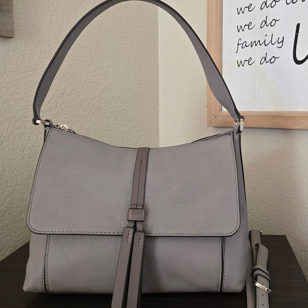KATE SPADE Perkins Street Celena CITYSCAPE Gray With Changeable Straps NWOT.
